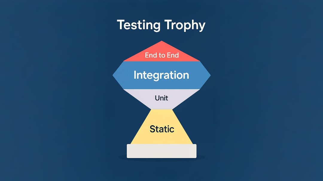 Testing Trophy showing the four types of tests