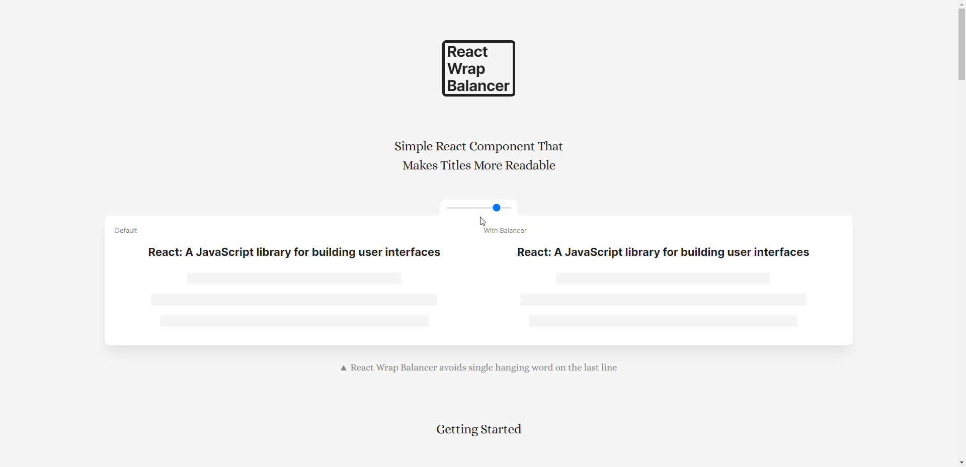 React Wrap Balancer Demo